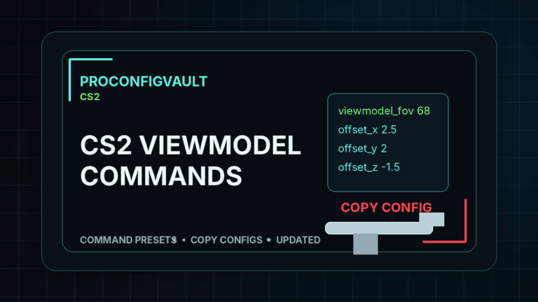 CS2 viewmodel commands for FOV offset and copyable configs by ProConfigVault