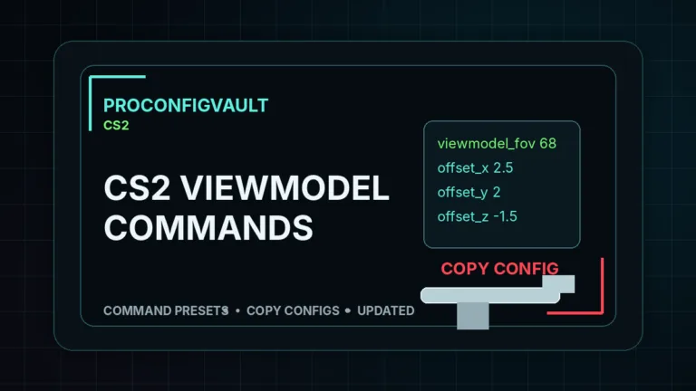 CS2 viewmodel commands for FOV offset and copyable configs by ProConfigVault