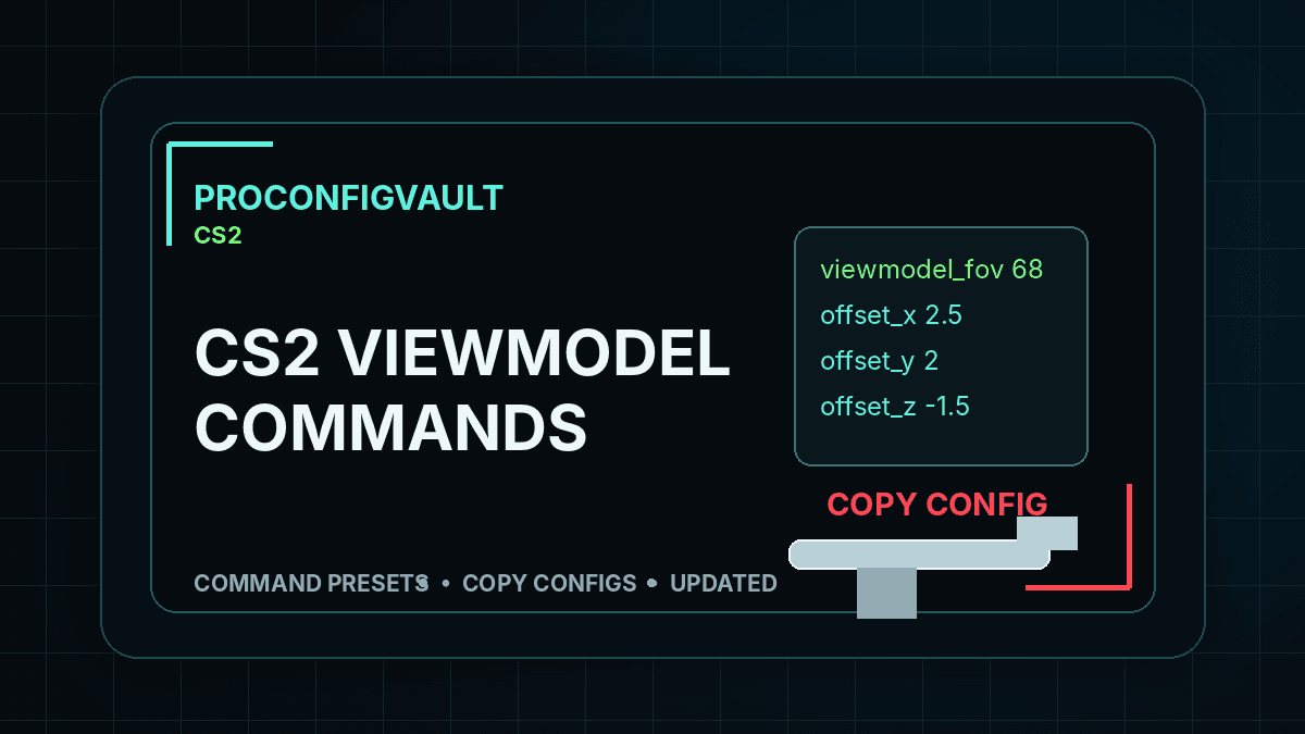 CS2 viewmodel commands for FOV offset and copyable configs by ProConfigVault