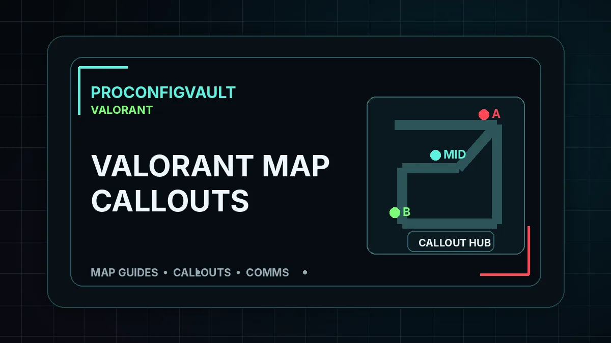 Valorant map callouts hub and map guide cluster by ProConfigVault
